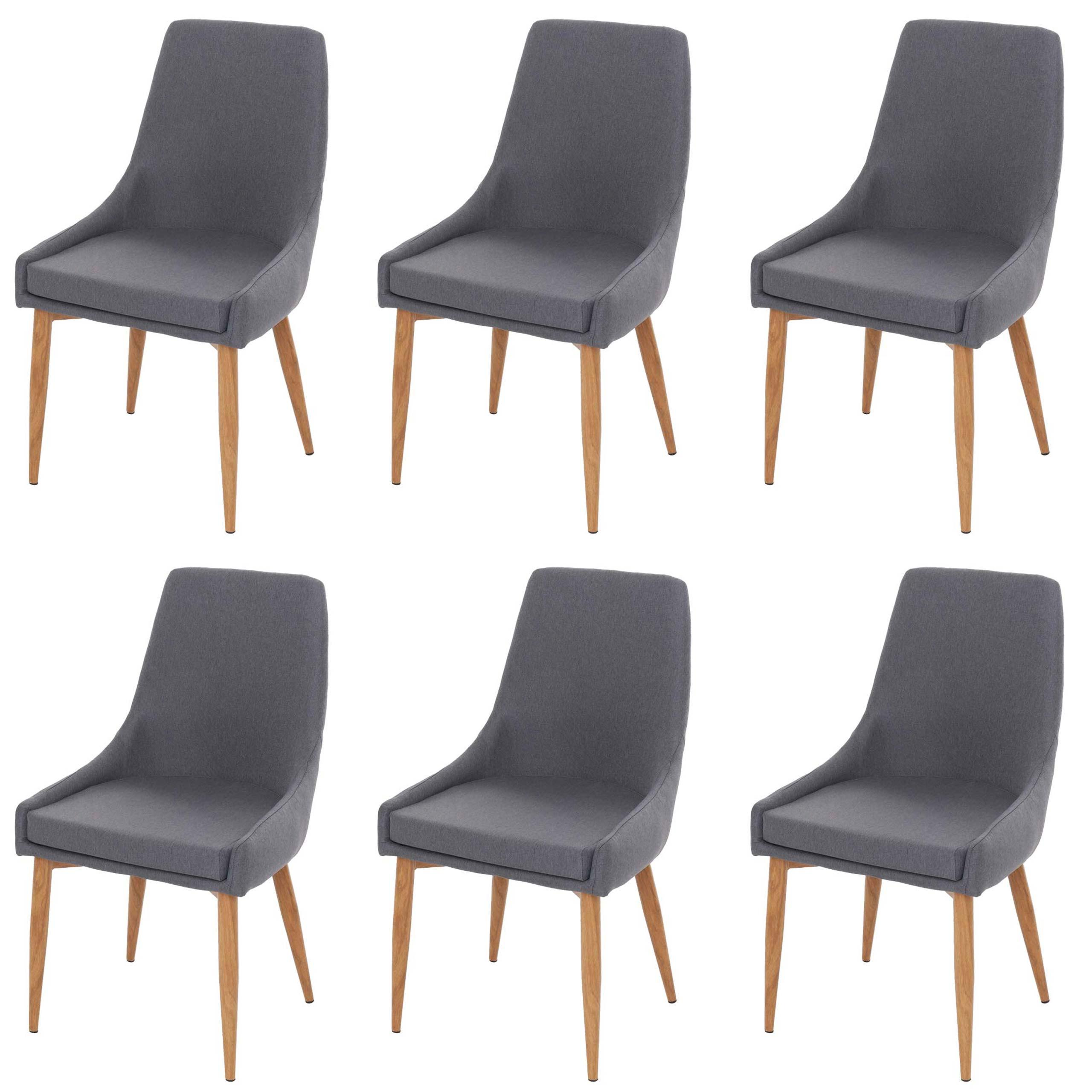 ESSZIMMERSTUHL Grau 6er-Set - Dunkelgrau/Grau, Textil (50/89/60cm) - MCW