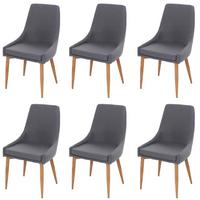 ESSZIMMERSTUHL Grau 6er-Set - Dunkelgrau/Grau, Textil (50/89/60cm) - MCW