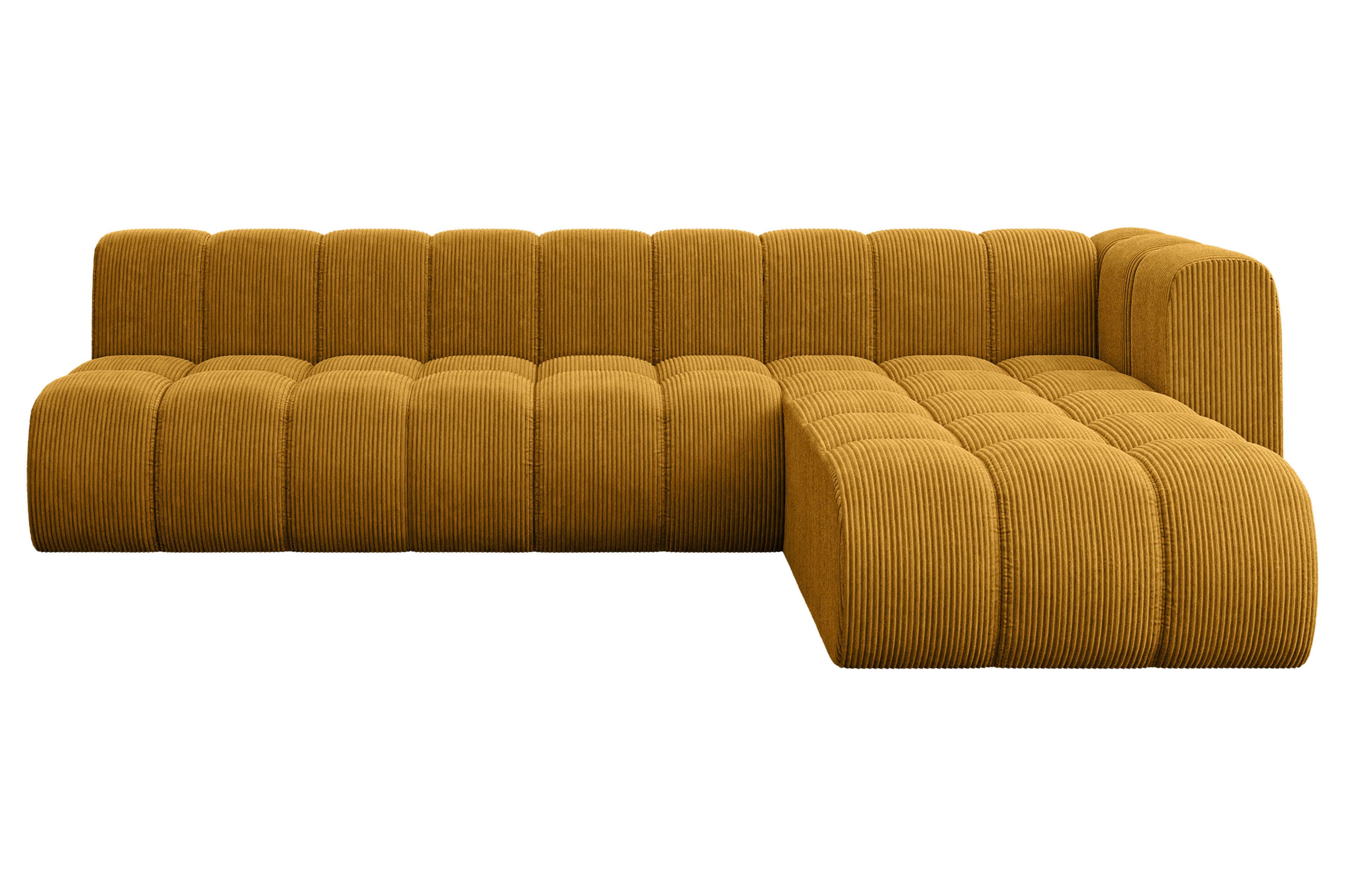 ECKSOFA modulares Sofa Darnel-L2 - 296x177x70 cm Senfgelb - Currygelb, Holzwerkstoff/Textil (296/177cm) - ALTDECOR