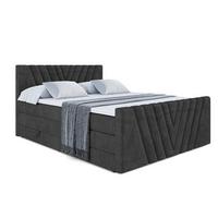 BOXSPRINGBETT ERNINA-Z KING - 140x200 - H3/H4 - Schwarz - Schwarz, Holzwerkstoff (140/200cm) - ALTDECOR