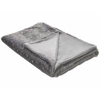 DECKE Grau Alazeya 150/200 cm - Grau, Textil (150/200cm) - Beliani