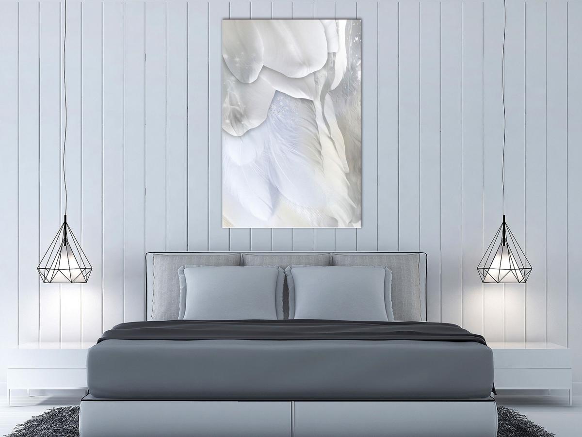 KUNSTDRUCK Grau 80/120 cm - Blau/Grau, Textil (80/120cm) - KUNSTLOFT