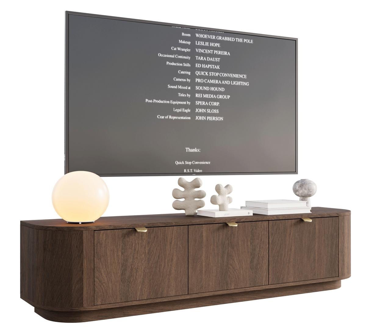 TV-LOWBOARD Coru 175 cm - Dunkelbraun, Holzwerkstoff/Metall (175.4/40.9/39.1cm) - Selsey