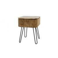 NACHTTISCH HEVE Holz Mango - Zwetschgeholzfarben, Holz (45/60/40cm) - KAWOLA