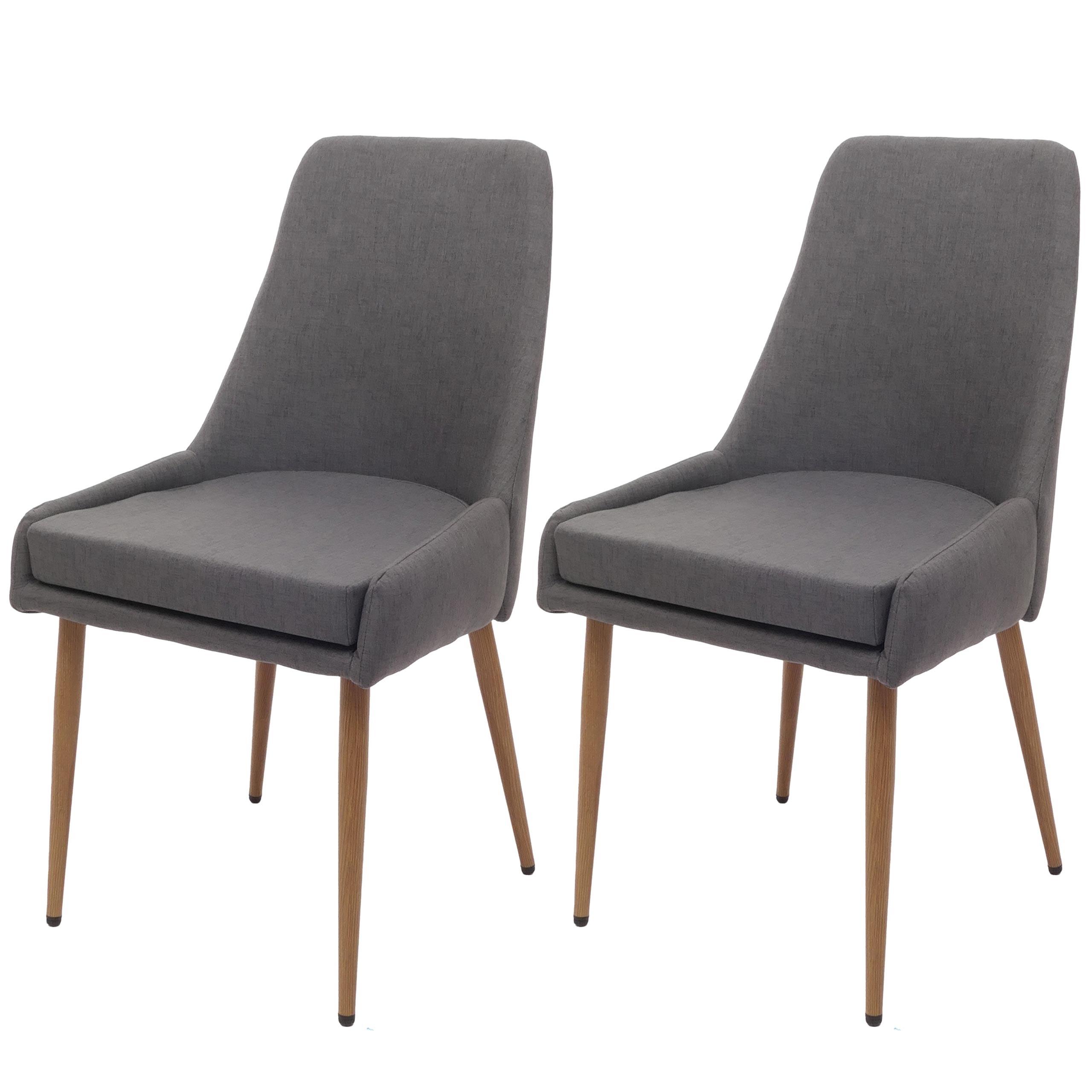 ESSZIMMERSTUHL Grau 2er-Set - Dunkelgrau/Grau, Textil (50/92/60cm) - MCW