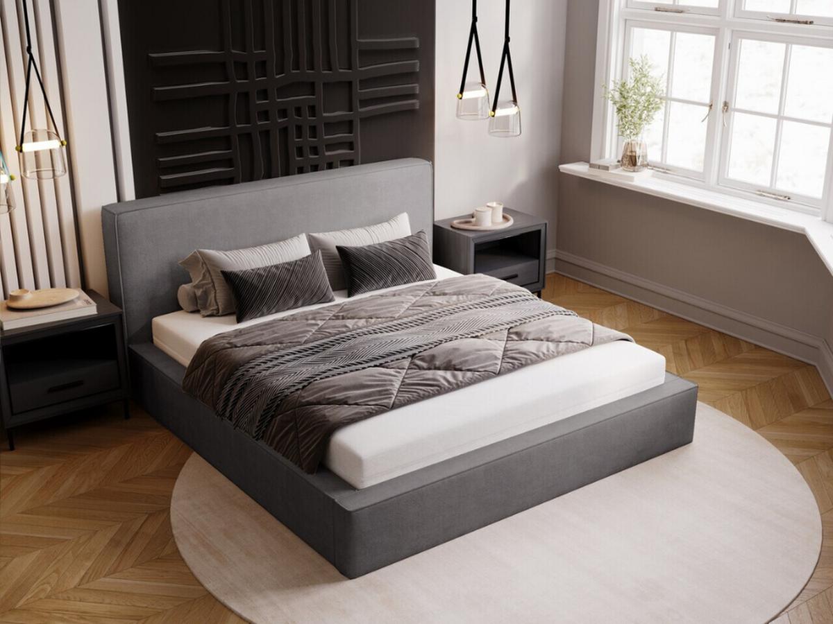 POLSTERBETT Monaco 140x200 Grau - Grau, Textil (140/200cm) - Graingold