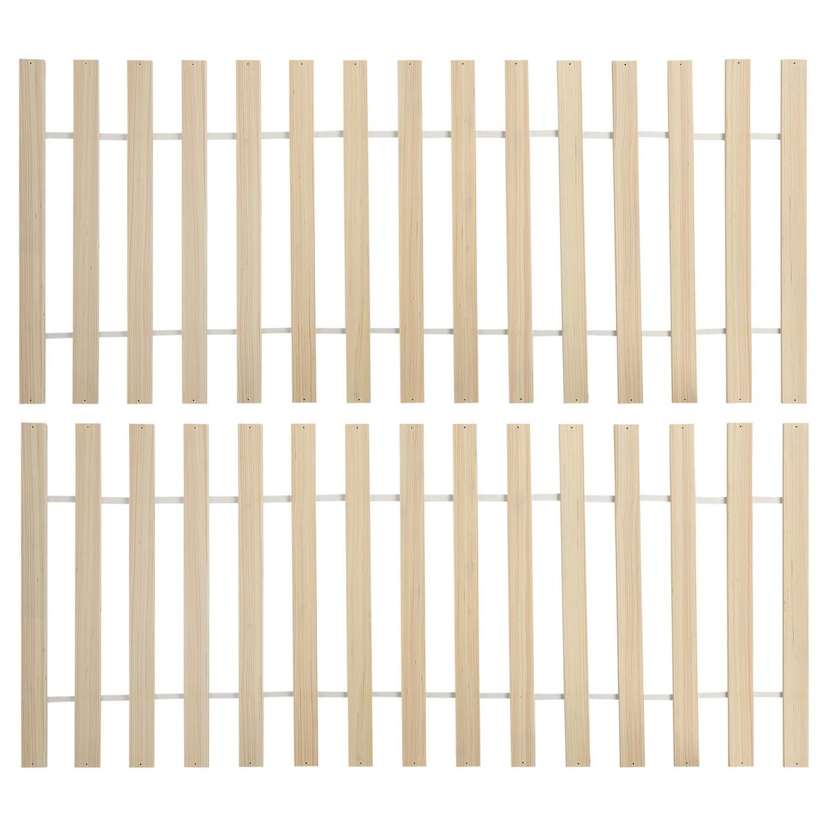 BETT mit Lattenrost 160x200 cm Weiß Olendon - Weiß, Holz (160/200cm) - Beliani