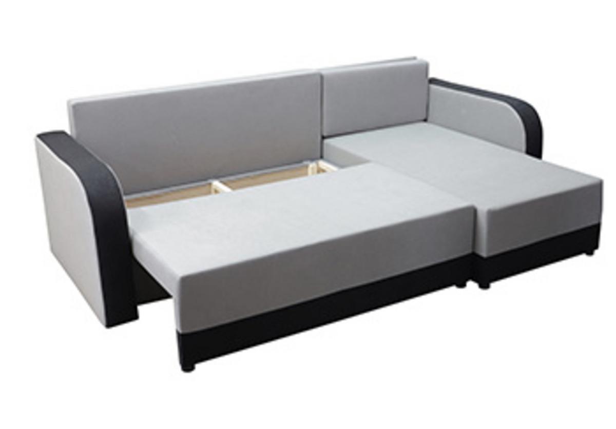 ECKSOFA Hawana Rot/Schwarz - Rot/Schwarz, Naturmaterialien (280/138cm) - imoebel24