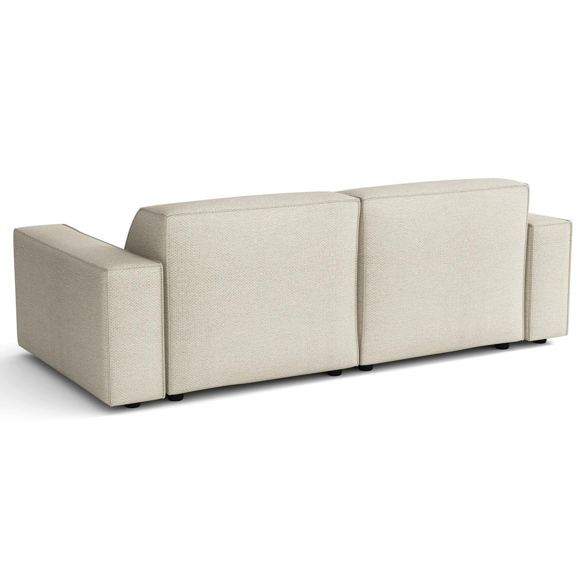 ECKSOFA Sellmo 210 cm - Creme/Schwarz, Kunststoff/Textil (210/166cm) - Selsey