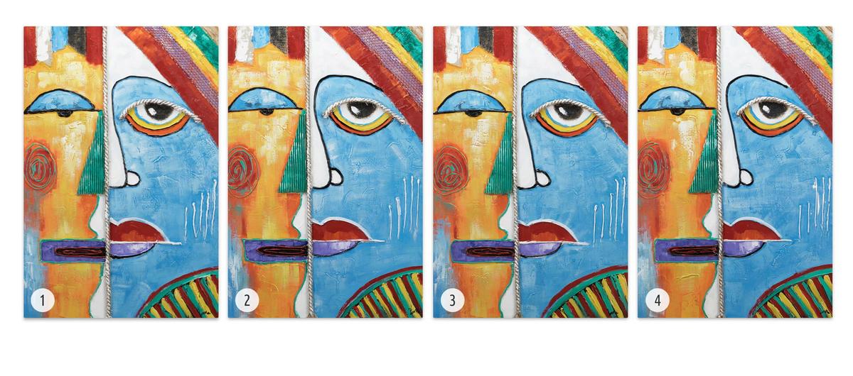 ACRYLBILD HANDGEMALT 60/90 cm - Multicolor, Holz/Textil (60/90cm) - KUNSTLOFT