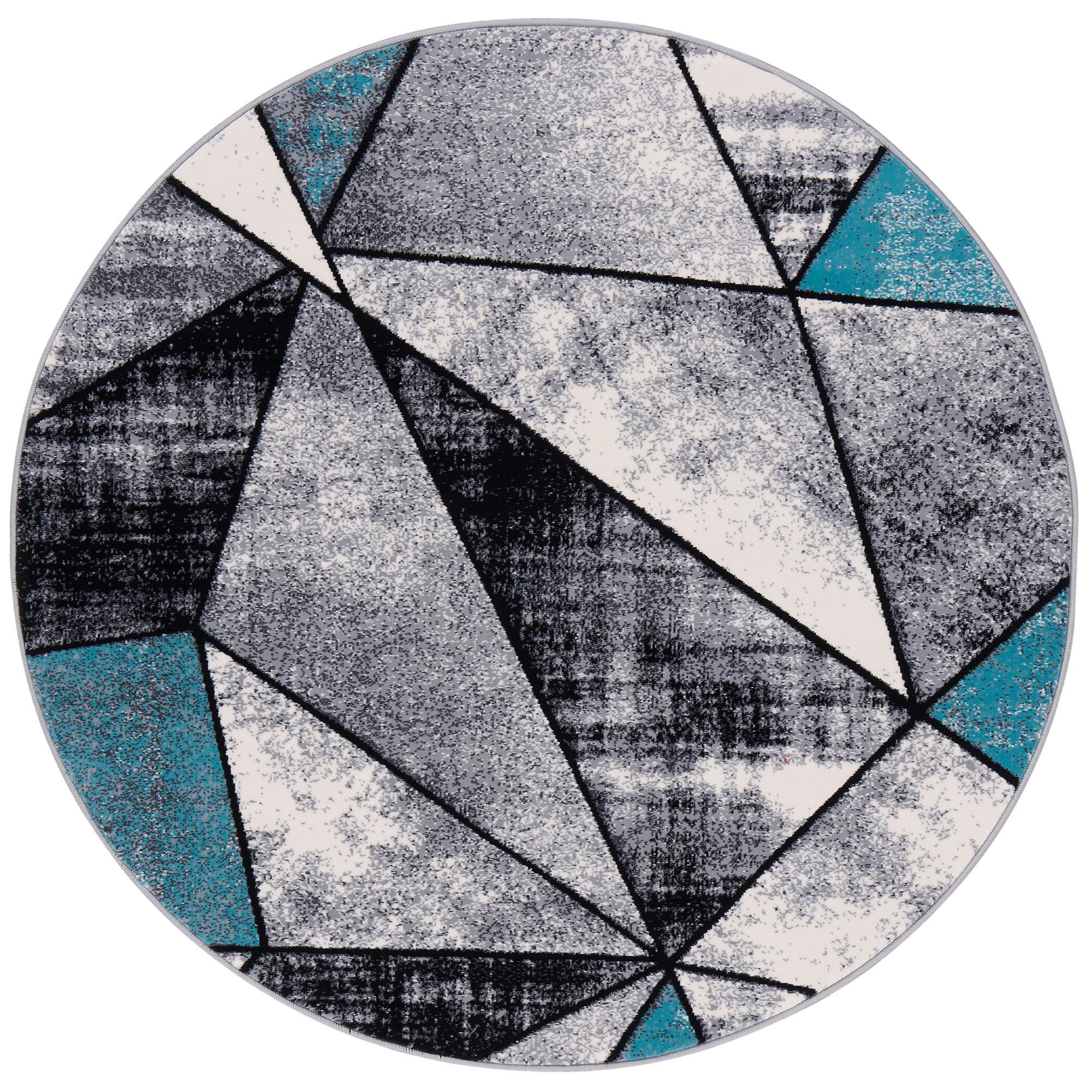DESIGNER TEPPICH BRILLIANT MAGIC RUND - Blau, Textil (160/160cm) - Pergamon