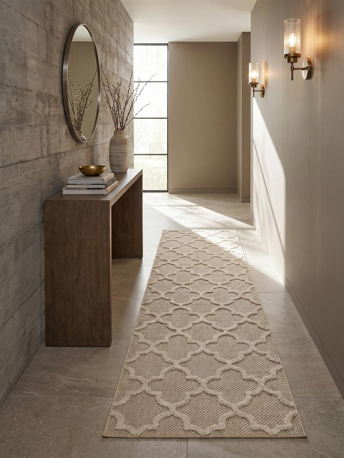 TEPPICH Outdoor IMST in Beige, im Skandi-Stil, 80 x 250 cm - Beige, Textil (80/250cm) - KADIMA DESIGN