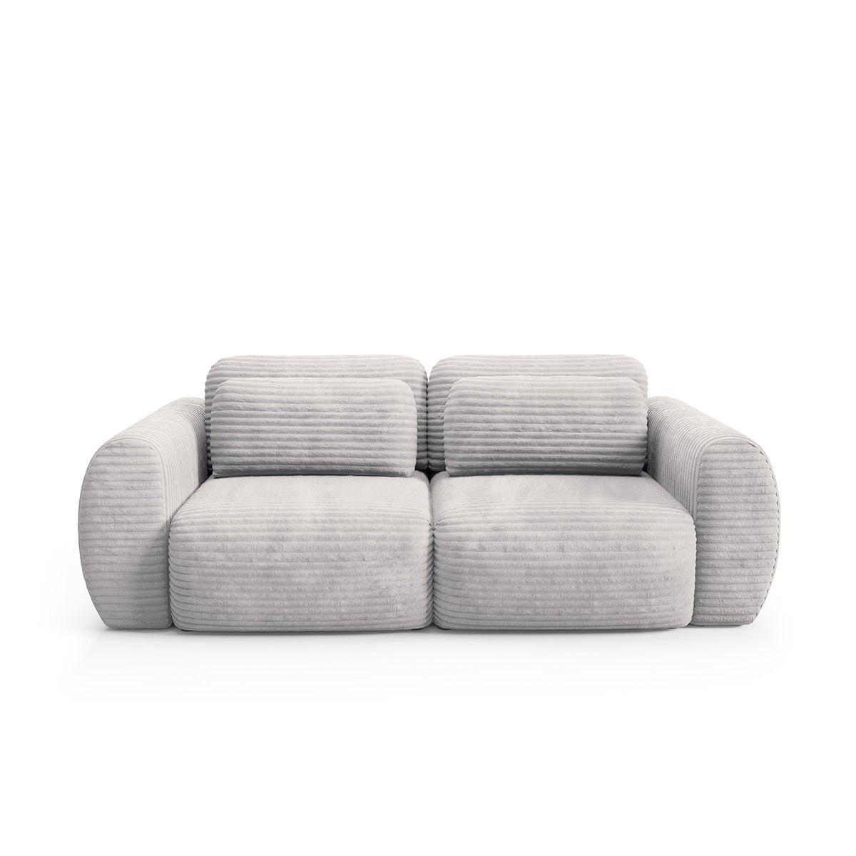 SOFA Camilla 3 Sitzplätze Hellgrau - Grau, Holz (266/95/121cm) - Petits-meubles