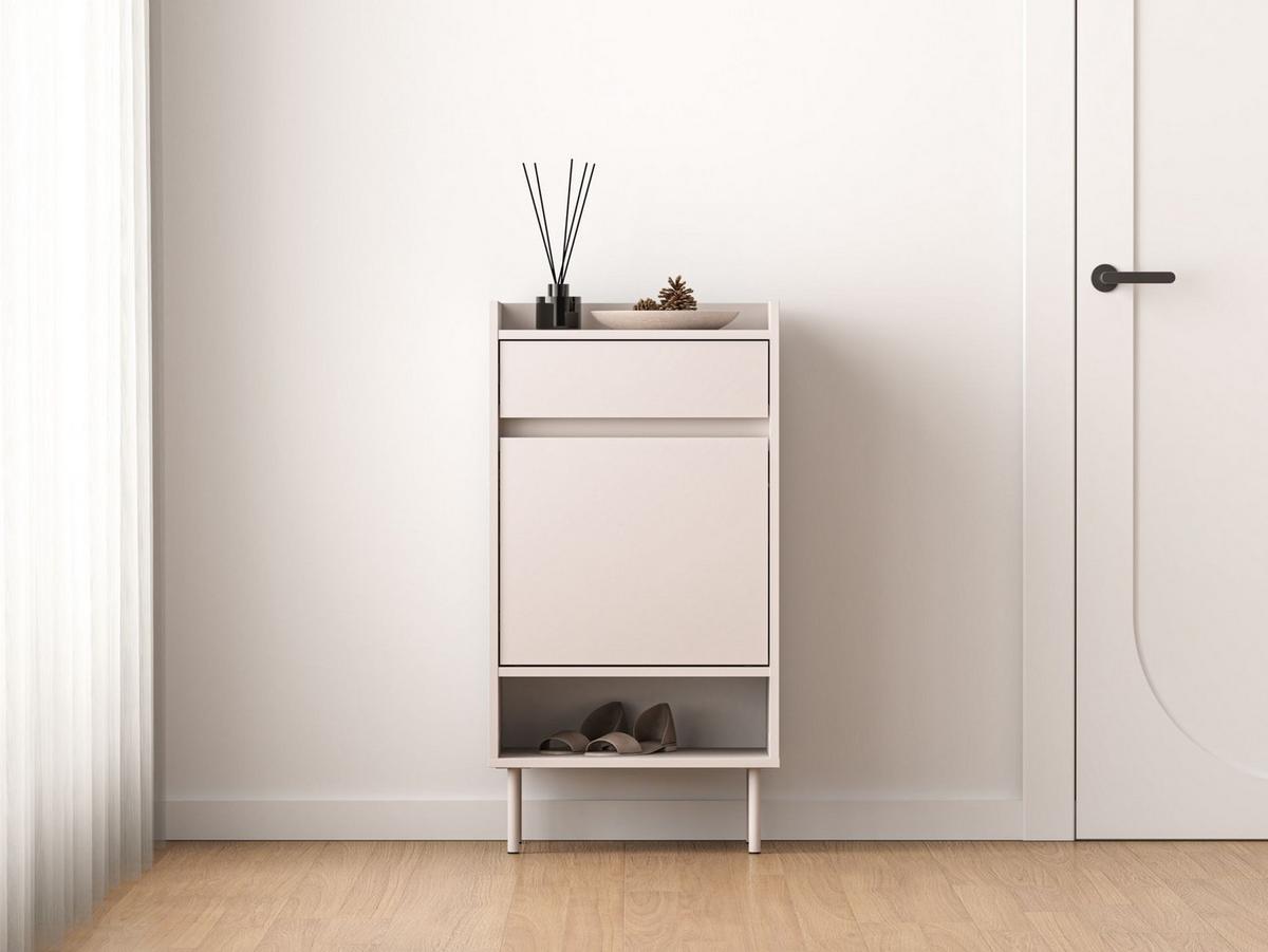 SCHUHSCHRANK Dioce Kaschmirgrau mit Schublade 50 cm - Taupe, Holz/Holzwerkstoff (49.8/95/33.3cm) - Selsey