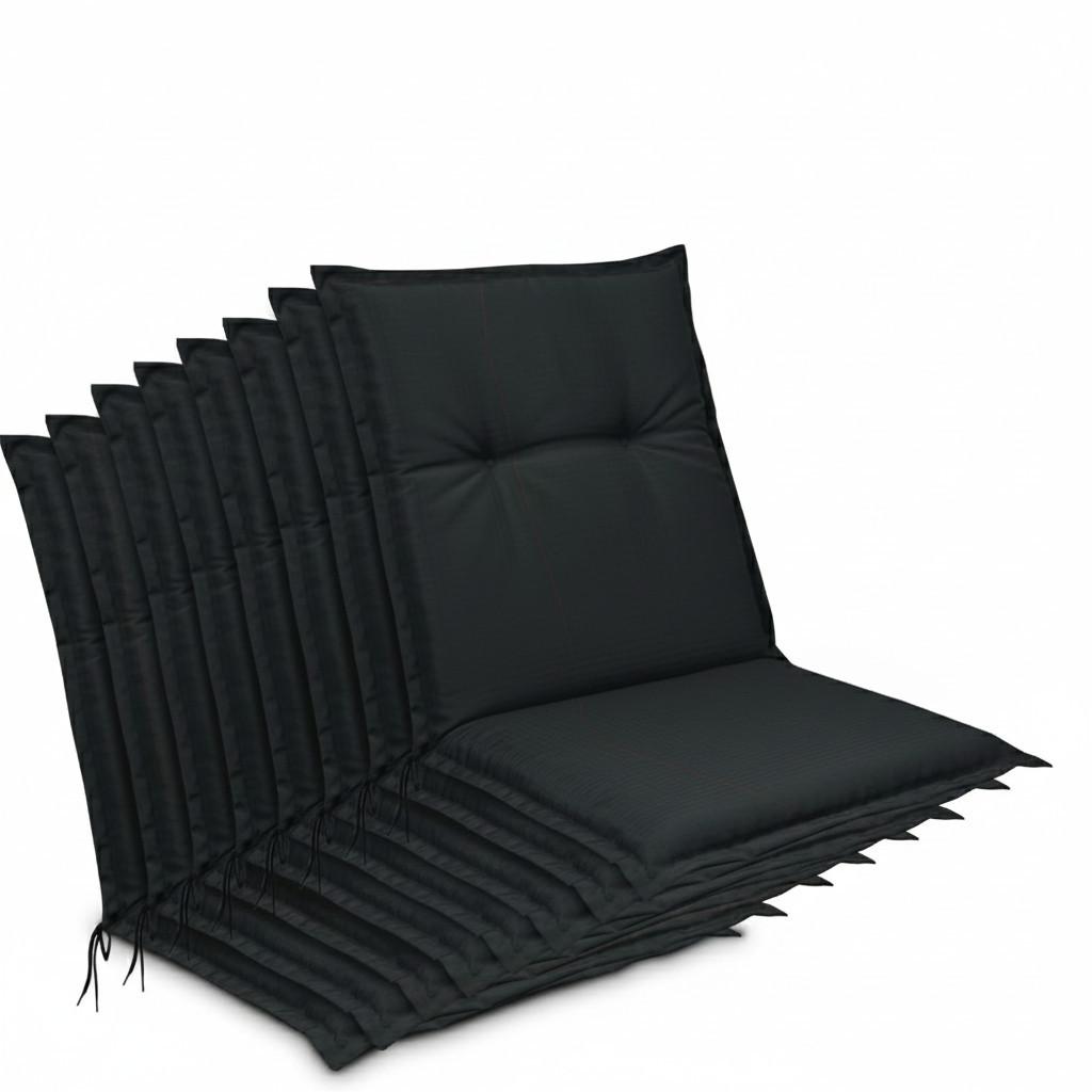 NIEDERLEHNERAUFLAGE Base NL 100x50x6cm Graphitgrau (8tlg) - Dunkelgrau, Textil (50/6/100cm) - Beautissu 