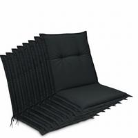 NIEDERLEHNERAUFLAGE Base NL 100x50x6cm Graphitgrau (8tlg) - Dunkelgrau, Textil (50/6/100cm) - Beautissu 