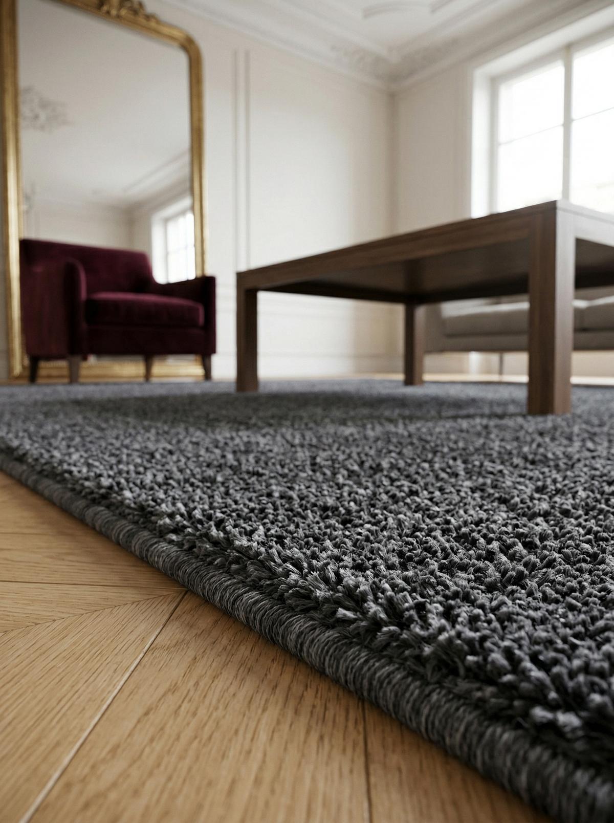 TEPPICH Kurzflor MAIN in Grau, einfarbig, 200 x 290 cm - Grau, Textil (290/200cm) - KADIMA DESIGN