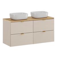 DOPPELWASCHTISCH 120.6cm Azel Kaschmir - Beige, Holzwerkstoff (120.6/52/46cm) - Petits-meubles