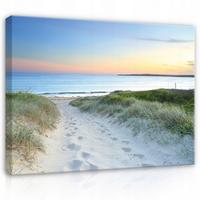 LEINWANDBILDER Strand Meer Natur 120x80 - Multicolor, Holzwerkstoff (120/80cm) - Wallarena
