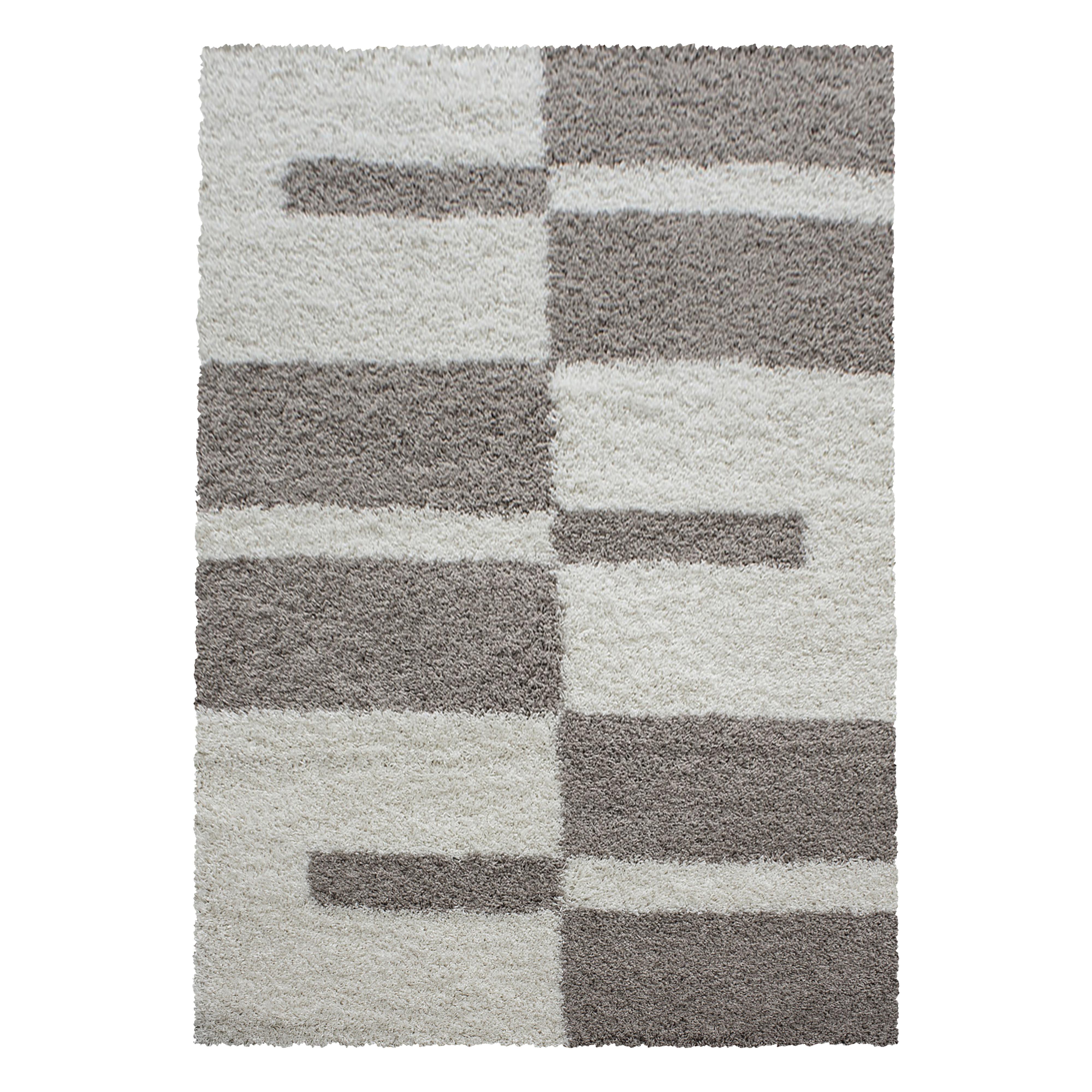HOCHFLORTEPPICH WERFEN, kariert, Beige, 280 x 370 cm - Beige, Textil (370/280cm) - KADIMA DESIGN