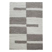 HOCHFLORTEPPICH WERFEN, kariert, Beige, 120 x 170 cm - Beige, Textil (170/120cm) - KADIMA DESIGN