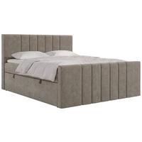 BOXBETT INERO DUO 200/200 - Greige Stukture - Topper T25 - H3 - Greige/Schwarz, Kunststoff/Textil (200/200cm) - MKS