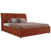 POLSTERBETT GALA CLASSIC 140/200 - Orange Plüsch - Pocket-Matratze - Orange, Textil (140/200cm) - MKS