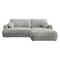 ECKSOFA Fuego L, Seite: Rechts - Hellgrau/Schwarz, Holz/Kunststoff (260/168cm) - MIRJAN24