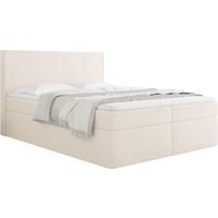 BOXBETT Terra mit Bettkasten, Boucle Beige 200/200 cm – 7-Zonen Taschenfederkern-Matratze & Komfortschaum-Topper - Beige, Kunststoff/Textil (200/200cm) - WFL GROUP