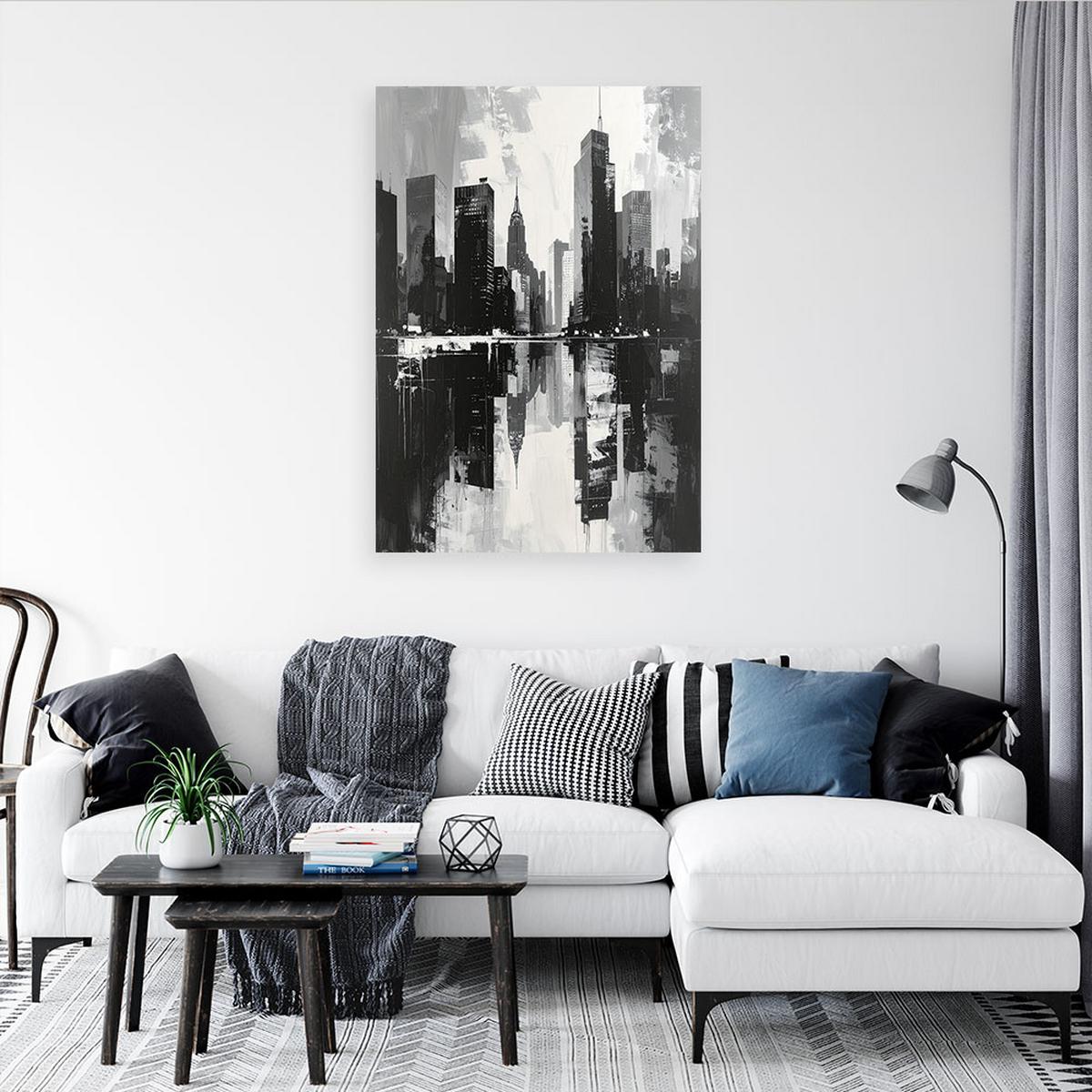 LEINWANDBILD Städte & Architektur 40x60cm - Schwarz, Textil (40/60cm) - Feeby