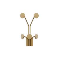 WANDGARDEROBE mit 5 Haken aus goldfarbenem Metall 24/16/40 cm - Goldfarben, Metall (16/40/24cm) - Calicosy