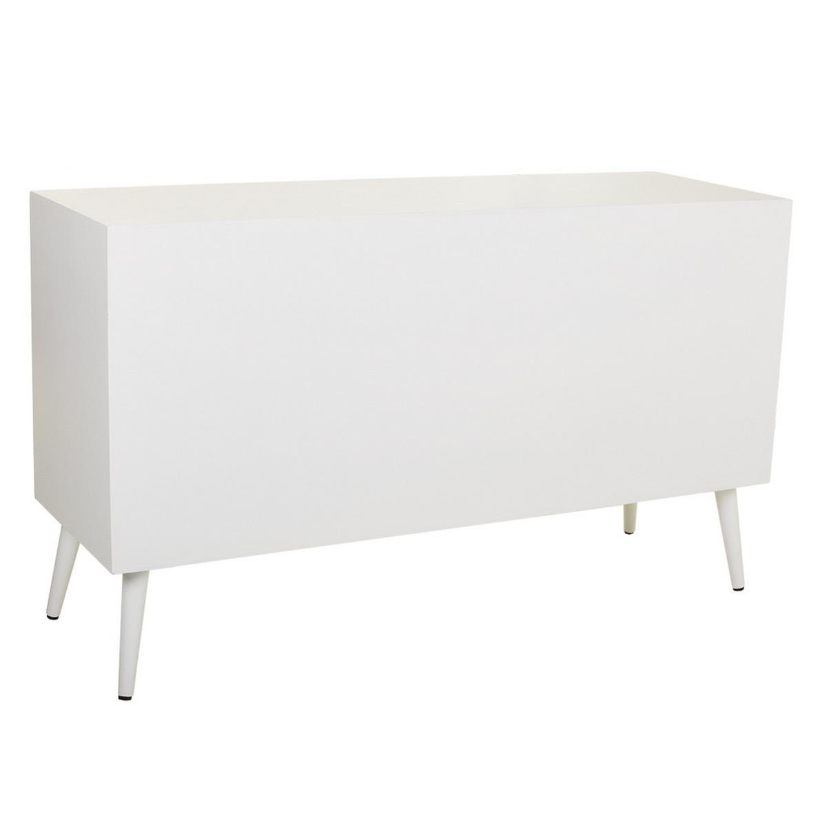 SIDEBOARD aus Holz und Gitter, Weißes, 120x42x71 - Weiß, Holz (120/71/41.5cm) - Wanderlust