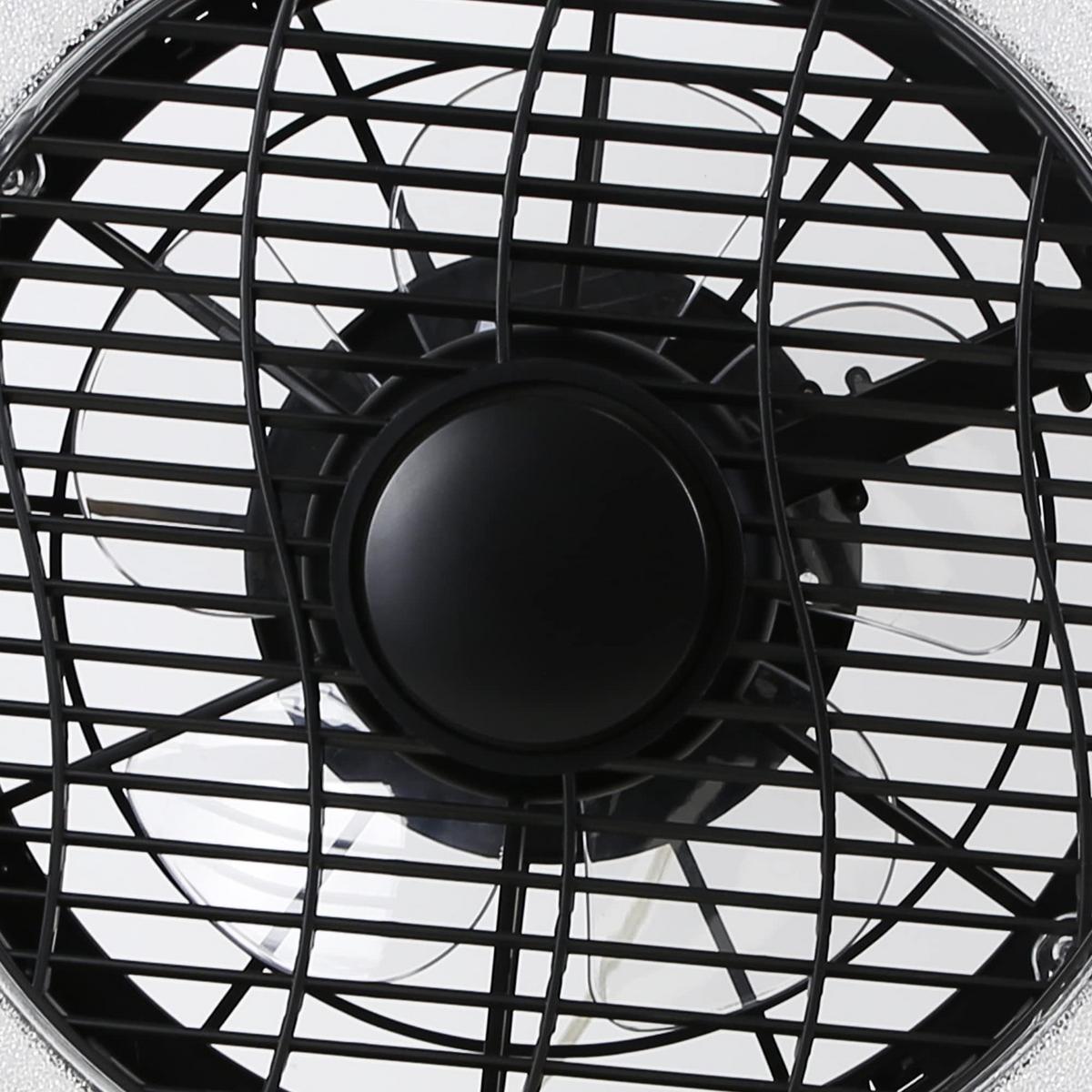 DECKENLEUCHTE mit Ventilator Hornhainbach 40.0/20.0/18.0 cm - Schwarz, Metall (40/20/18cm) - ZMH