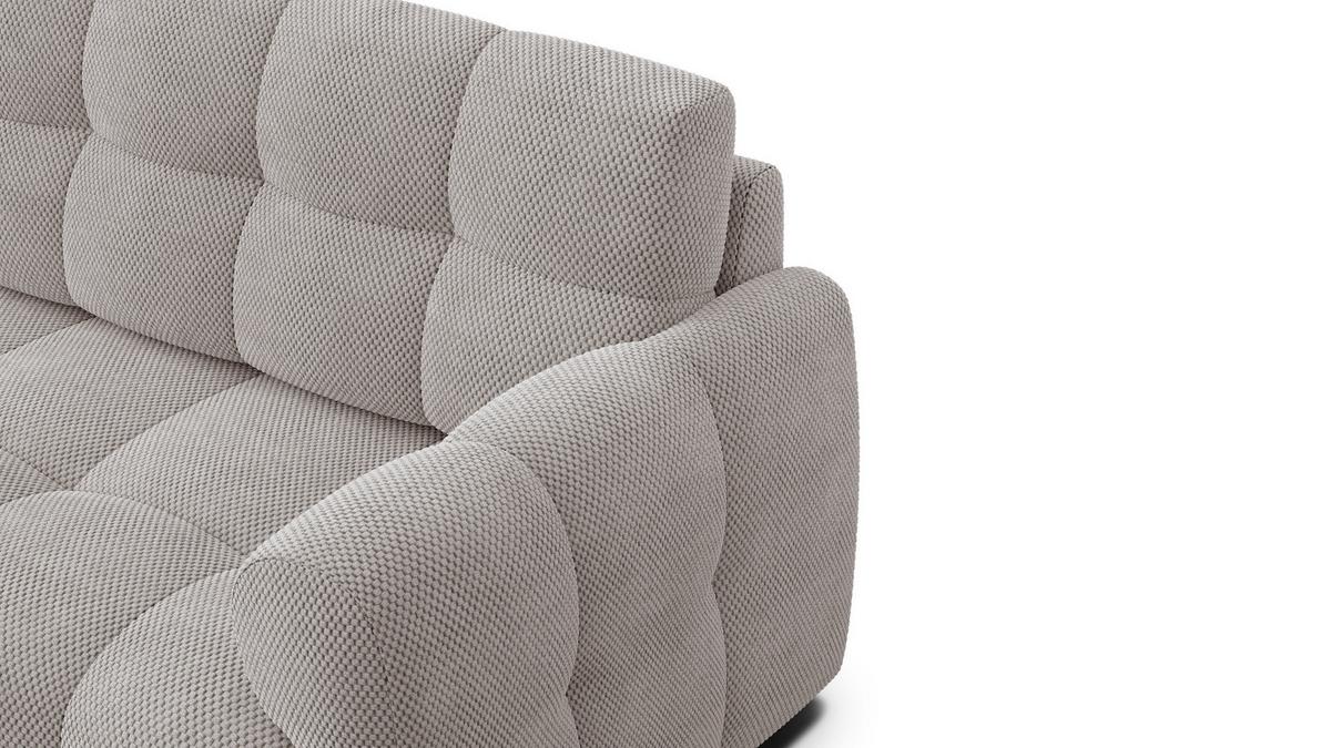 ECKSOFA MELLOW 4-Sitzer, beige - Beige/Schwarz, Holz/Textil (262/156cm) - Wozimo