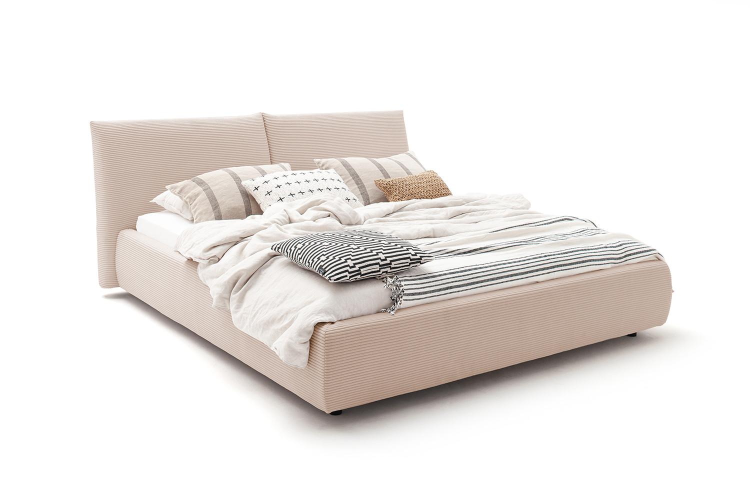 POLSTERBETT HENRY Taupe Cord - Taupe, Textil (160/200cm) - KAWOLA