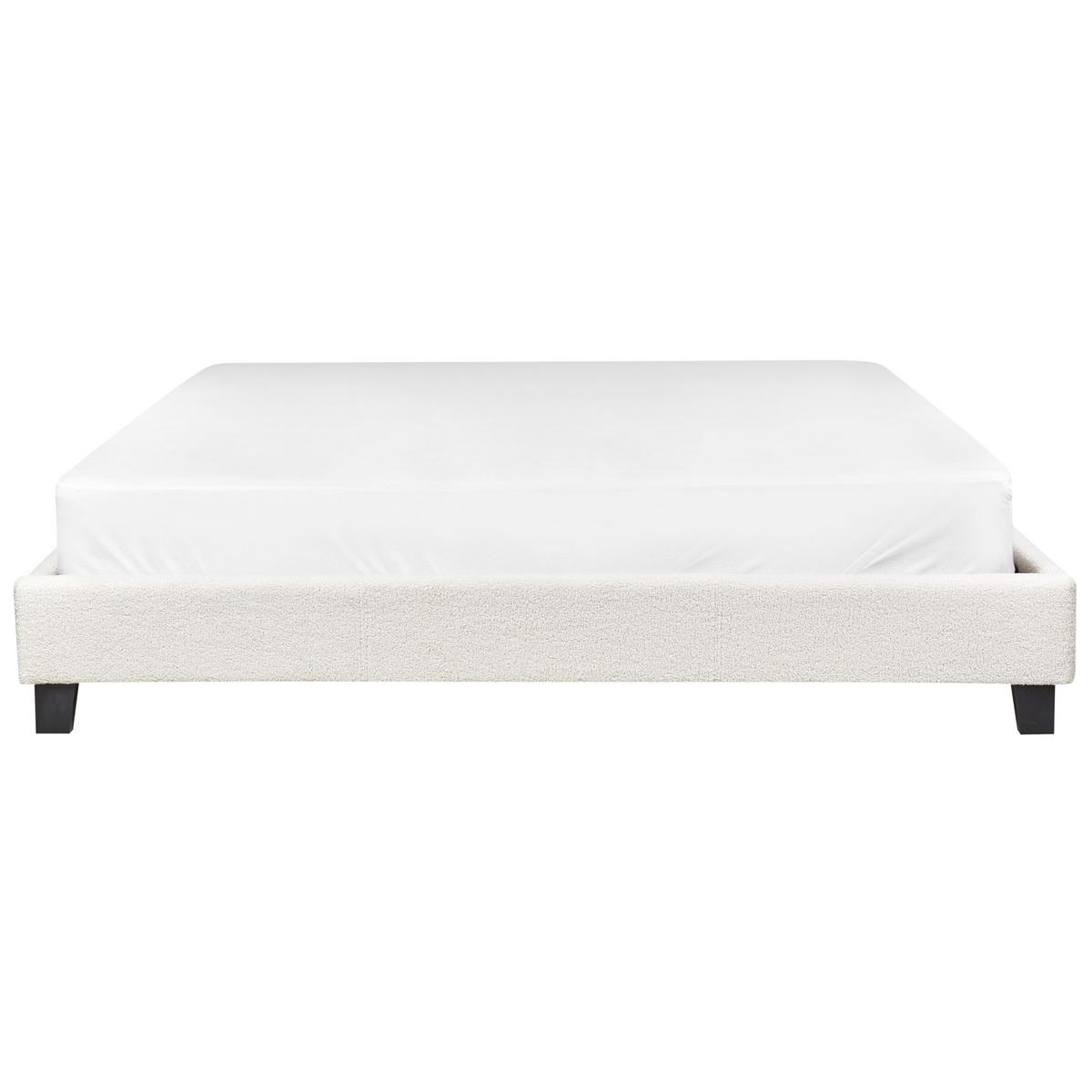 POLSTERBETT mit Lattenrost 180x200 cm Beige Roanne - Creme, Textil (180/200cm) - Beliani