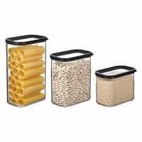 VORRATSDOSEN Modula schwarz 3er Set - Schwarz, Kunststoff (2/2/2cm) - Mepal