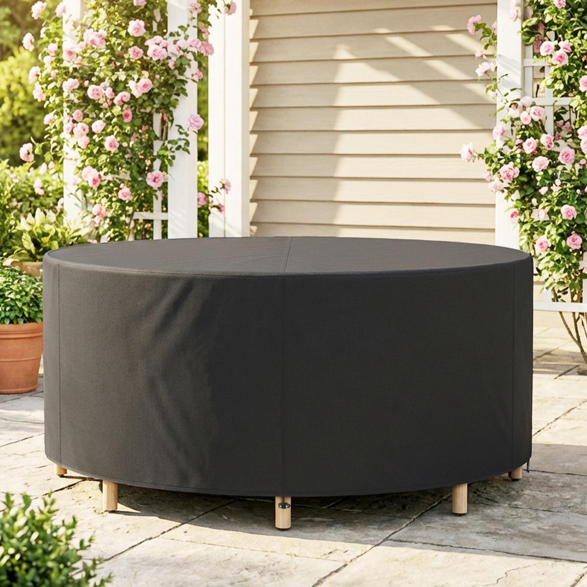 GARTENMÖBEL-ABDECKUNG 420D Oxford Gewebe Schwarz - Schwarz, Textil (214/70/214cm) - Outsunny