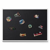 MAGNETTAFEL 100x70 cm Weißer Rahmen Farbe Schwarz - Mokka, Metall (100/70/0.4cm) - TULUP