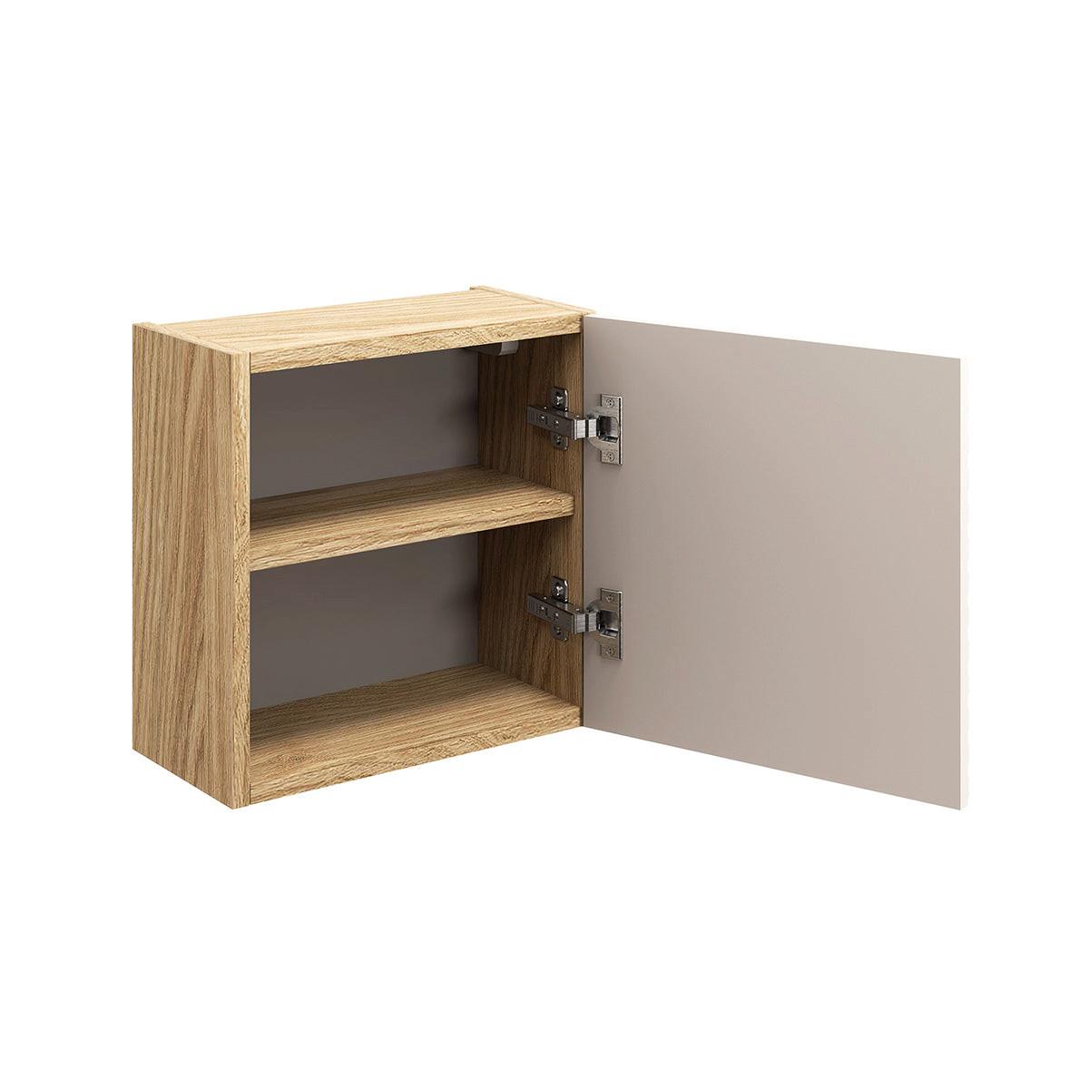 HÄNGESCHRANK 1 Tür Elora Beige und Holz - Beige, Holzwerkstoff (35/35/17cm) - Petits-meubles
