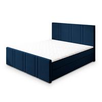BOXBETT COMOZA 180x200 cm mit Matratze und Topper - Blau - Blau, Holz (180/200cm) - MASSENO
