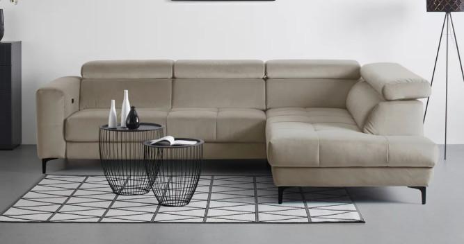 Ecksofa Emma rechts Beige