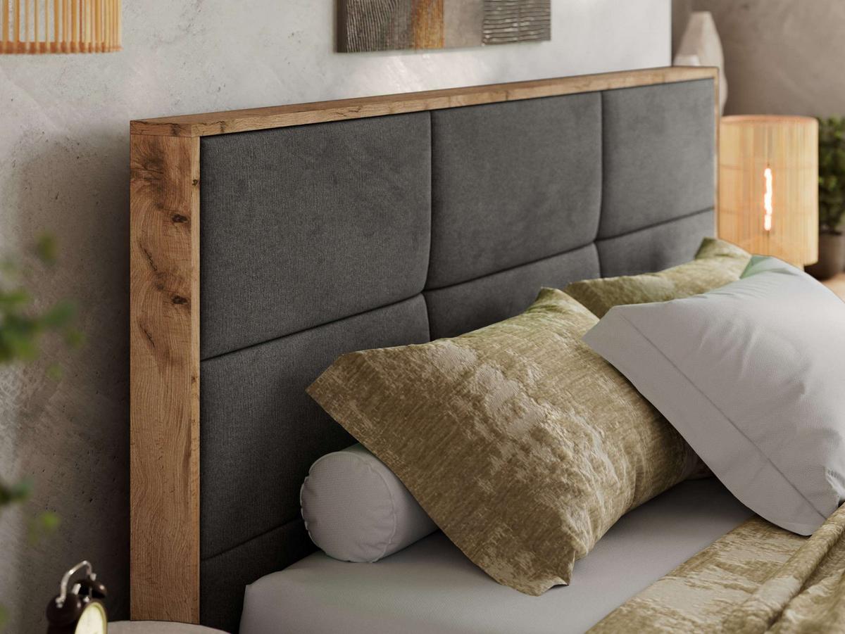 POLSTERBETT LERIO CLASSIC 140/200 - Dunkelgrau Velvet - Multipocket-Matratze - Dunkelgrau, Textil (140/200cm) - MKS