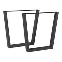 TISCHGESTELL-SET 2 TLG. Lalling - Schwarz, Metall (75/72/8cm) - [en.casa]