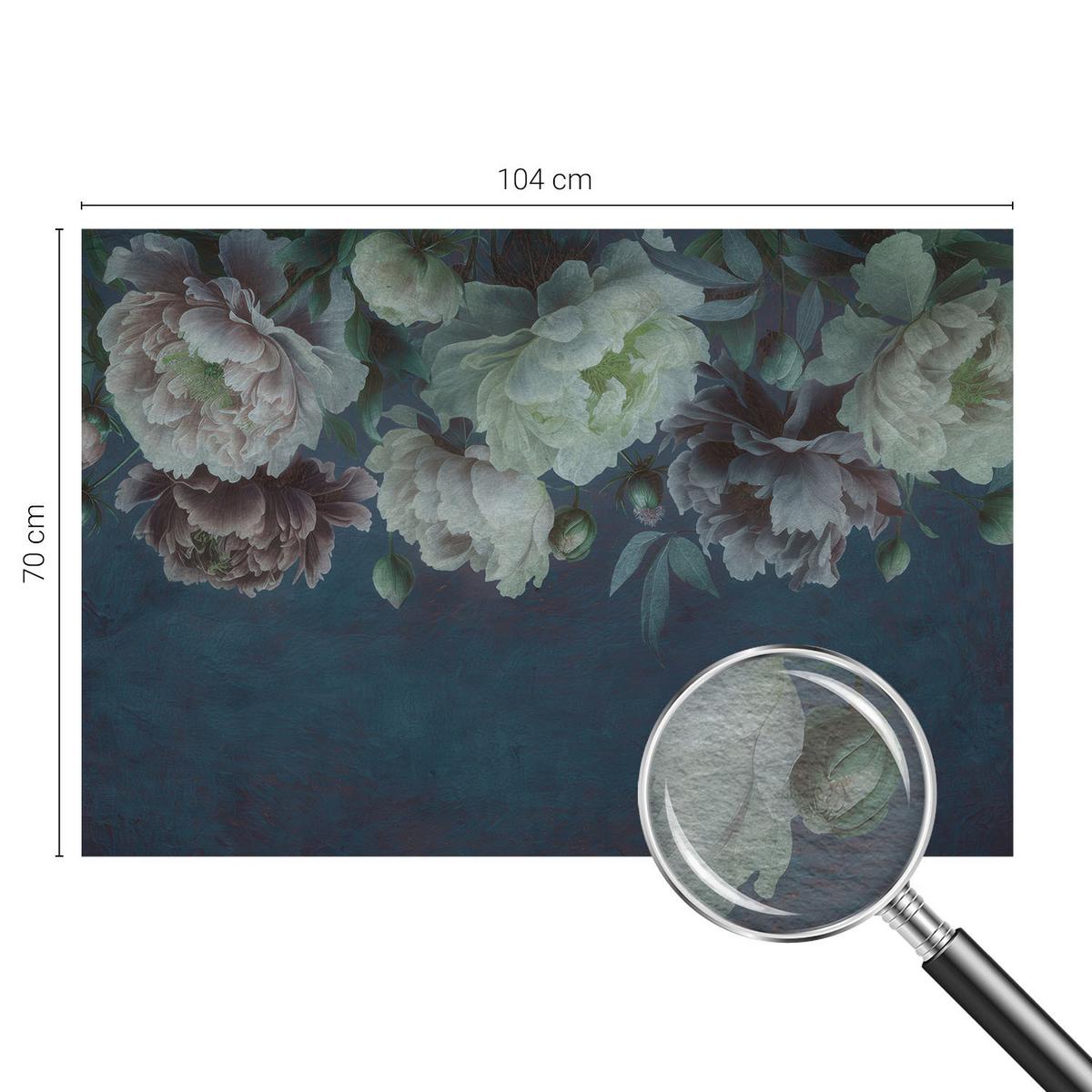 FOTOTAPETE 104x70 cm - Florale Eleganz - Pink, Textil (104/70cm) - Wallfluent