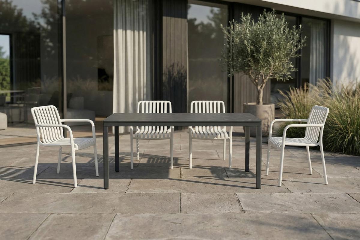 GARTENSTUHL MIAVA Cremeweiß Kunststoff Stapelbar (1er-Set) - Creme, Kunststoff (56/81/57cm) - KAWOLA