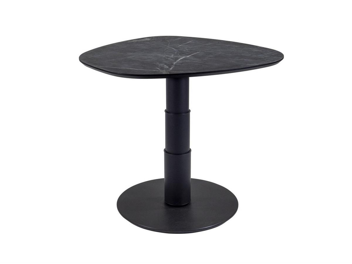 COUCHTISCH Cemile 80x80x39 höhenverstellbar Anthrazit/Marble Grigio - Schwarz, Keramik (80/80/39cm) - 58aufmkessel