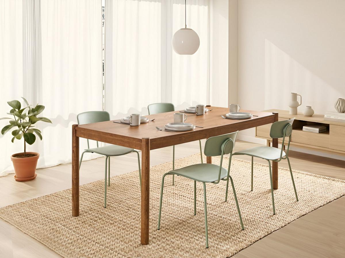 ESSTISCH Dunkle Eiche 180/90 cm Fondis - Dunkelbraun, Holzwerkstoff (180/90/77cm) - Beliani