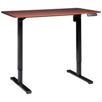SCHREIBTISCH elektrisch höhenverstellbar 120/60 cm Braun/Schwarz Tavares - Schwarz/Braun, Holzwerkstoff/Metall (60/120/75cm) - Beliani