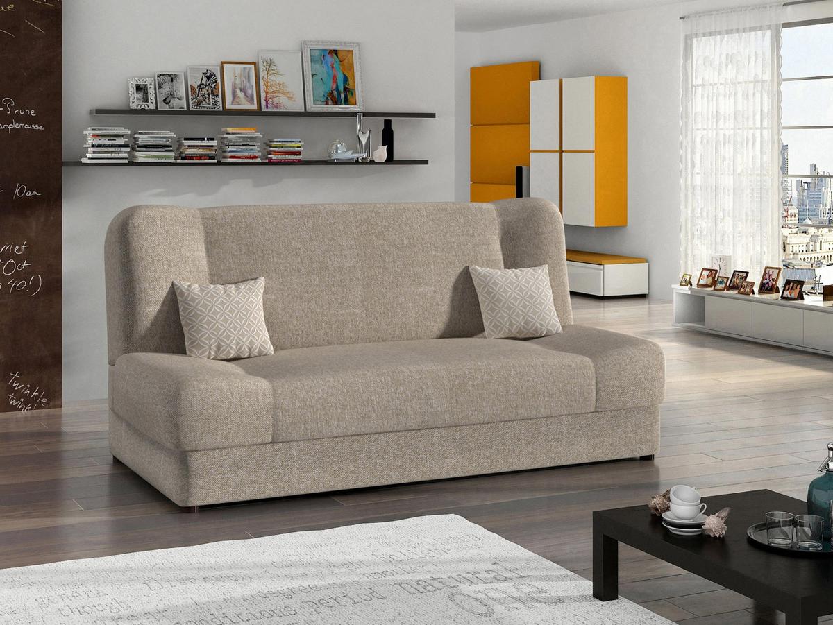 SCHLAFSOFA Jonas - Naturfarben, Holz/Textil (195/86/87cm)